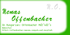 menas offenbacher business card
